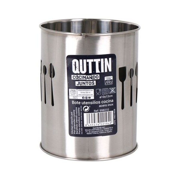 BOTE UTENSILIOS INOX 10X12CM QUTTIN