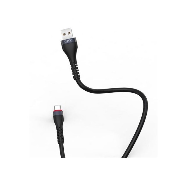 CABLE NB213 CARGA RAPIDA 2A TIPO C A USB | 1 METRO | NEGRO