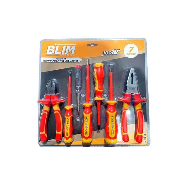 JUEGO 7 PCS HERRAMIENTAS AISLADAS 1000V. BLIM