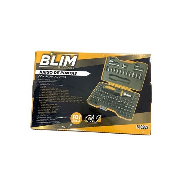 JUEGO PUNTAS 101PCS CON ADAPTADORES BLIM