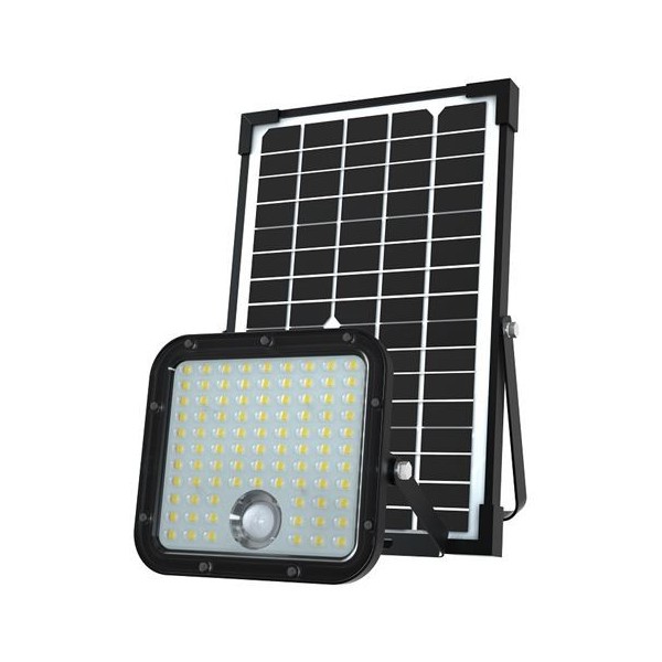 FOCO LED SOLAR 30W 4800LM CON SENSOR + MANDO ELBAT