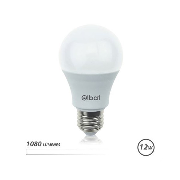 BOMBILLA LED A60 | 12W | 1080LM | E27 | LUZ BLANCA | ELBAT