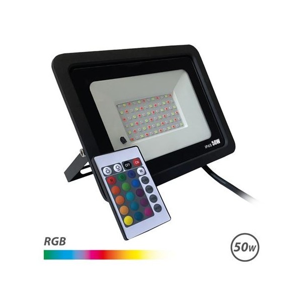 FOCO LED RGB 50W + MANDO ELBAT