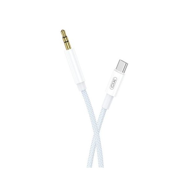 CABLE TIPO C - MINI JACK 3.5MM 1 METRO BLANCO XO