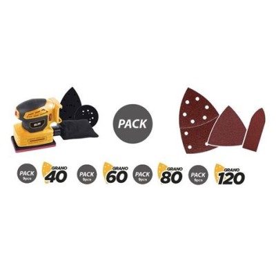 PACK MULTILIJADORA 3 PLACAS 20V 2AH + JUEGO DE 36 LIJAS BLIM