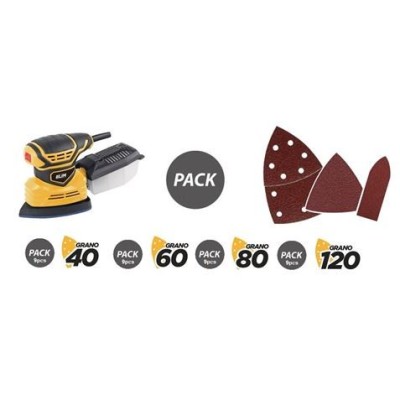 PACK LIJADORA MULTIFUNCIÓN 180W + JUEGO DE 36 LIJAS BLIM