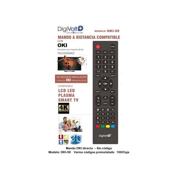 MANDO A DISTANCIA COMPATIBLE OKI OKI59 DIGIVOLT