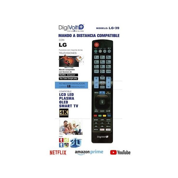 MANDO A DISTANCIA COMPATIBLE LG GRANDE LG39 DIGIVOLT