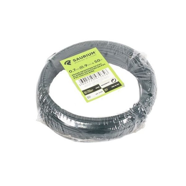 ALAMBRE GALVANIZADO PLASTIFICADO 0.7/0.9X50M SAURIUM