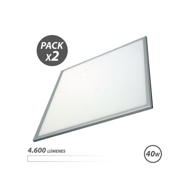 PACK 2 PANELES LED 60X60 40W 4600LM LUZ BLANCA ELBAT