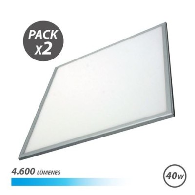 PACK 2 PANELES LED 60X60 40W 4600LM LUZ FRIA ELBAT