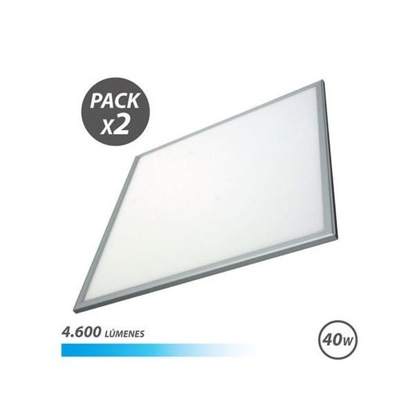 PACK 2 PANELES LED 60X60 40W 4600LM LUZ FRIA ELBAT