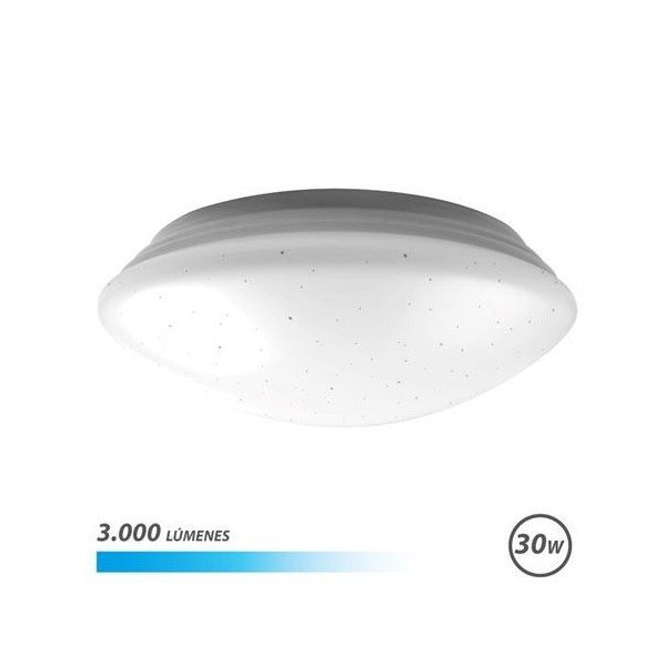 APLIQUE LED TECHO REDONDO 30W 3000LM LUZ FRIA SERIE SATURNO ELBAT