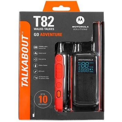 PACK 2 WALKIE-TALKIE MOTOROLA TLKR-T82 NEGRO