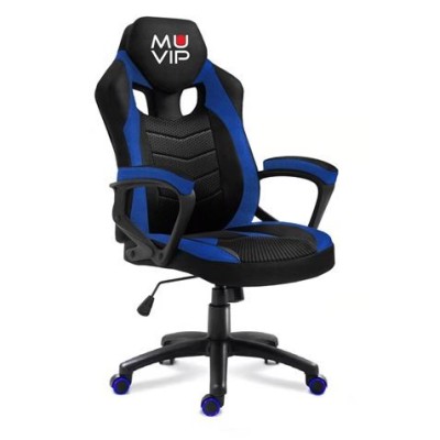 SILLA GAMING GM1300 TELA NEGRO / AZUL MUVIP