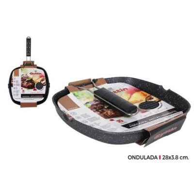 PLANCHA ASAR 28CM GRILL MANGO PLEGABLE QUTTIN