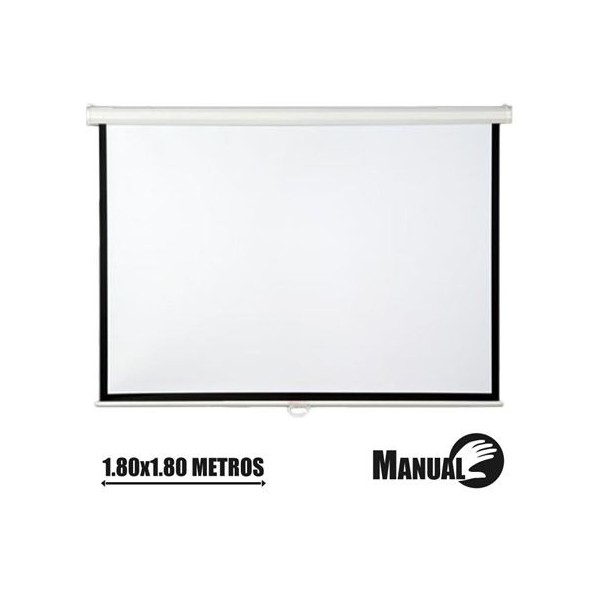 PANTALLA PROYECCION MANUAL 1.80 X 1.80MTR CROMAD