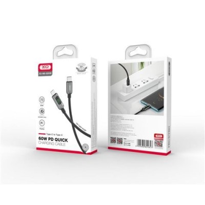 CABLE NBQ203B TIPO C 60W | DISPLAY LED NEGRO XO