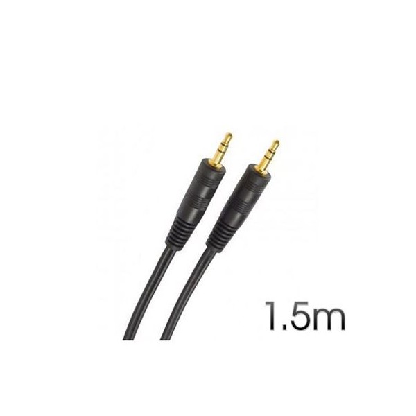 CABLE STEREO MINI JACK 3.5 M/M AUDIO 1.5M CROMAD