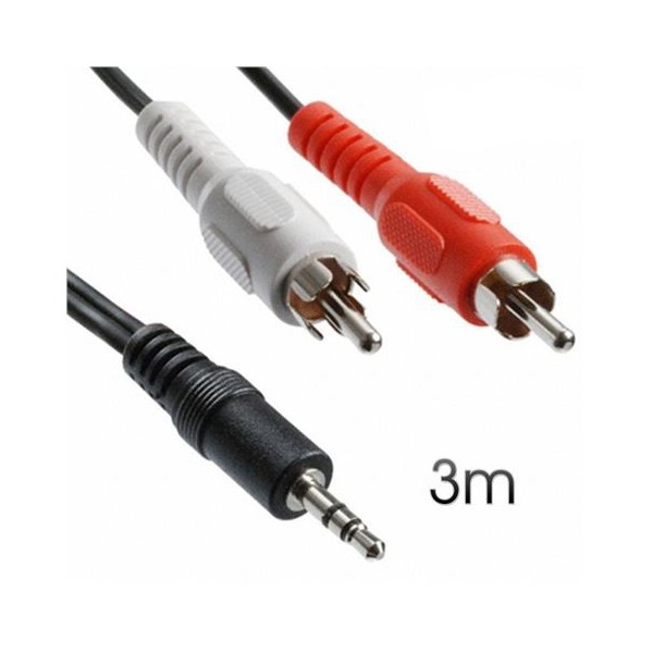 CABLE STEREO MINI JACK 3.5 - RCA AUDIO 3M CROMAD