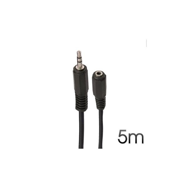 CABLE STEREO MINI JACK 3.5 EXTENSION M/H 5 METROS CROMAD