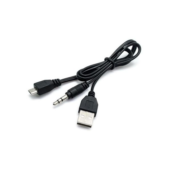 CABLE USB - JACK 3.5MM - MICRO USB 50CM CROMAD