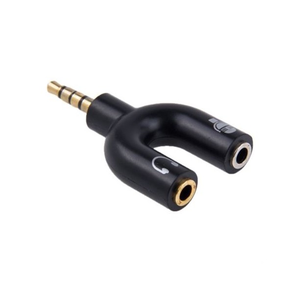 ADAPTADOR MINI JACK 3.5MM A AURICULAR + MICROFONO CROMAD