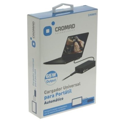 CARGADOR UNIVERSAL AUTOMÁTICO 65W CROMAD