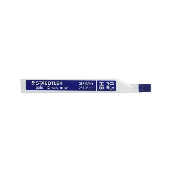 MINAS FINAS DE GRAFITO 0.5MM HB - 12 MINAS - POLO - STAEDTLER