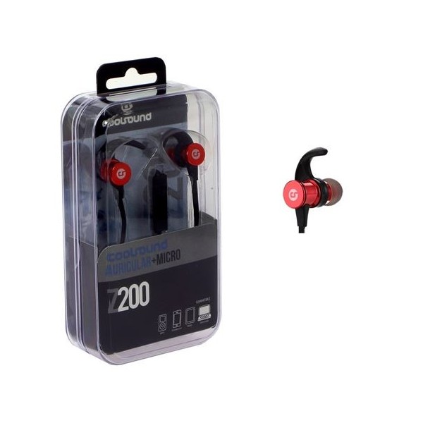 AURICULAR + MICROFONO Z200 ROJO COOLSOUND