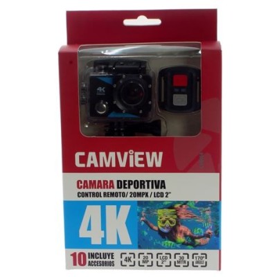 CAMARA DEPORTIVA 4K | SONY 20MPX | LCD 2 | CONTROL REMOTO | CAMVIEW