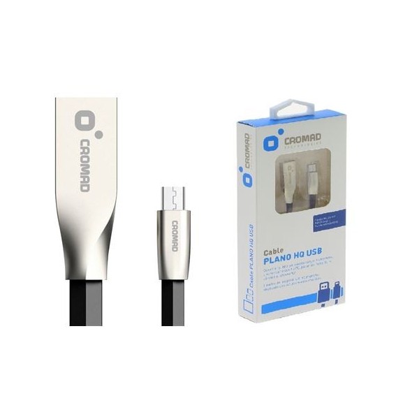 CABLE PLANO HQ USB A MICRO USB 1 METRO 2A CROMAD