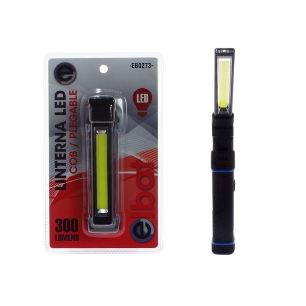 LINTERNA LED COB 3W 300LM PLEGABLE ELBAT