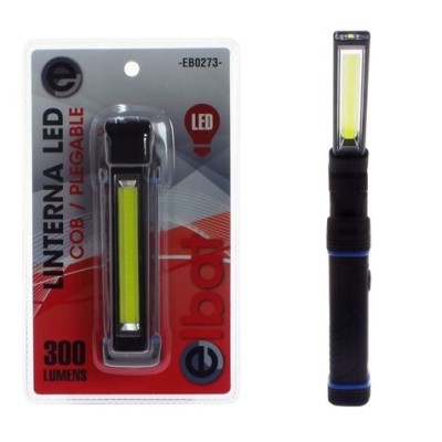 LINTERNA LED COB 3W 300LM PLEGABLE ELBAT