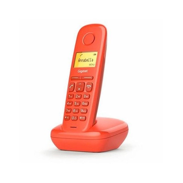 TELÉFONO DECT GIGASET A170 ROJO | LCD 1.5 | FUNCION ALARMA