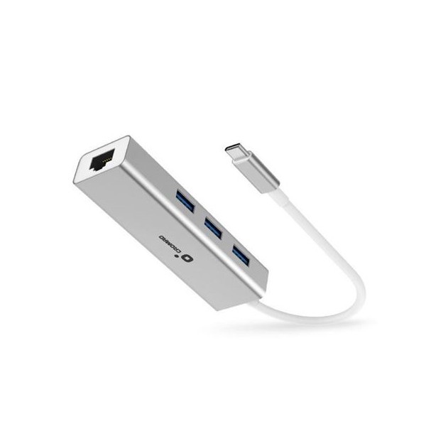 ADAPTADOR TIPO C - HUB USB 3.0 Y RJ45 10/100/1000 CROMAD