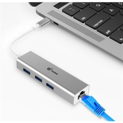 ADAPTADOR TIPO C - HUB USB 3.0 Y RJ45 10/100/1000 CROMAD