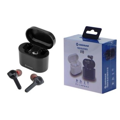 EARBUDS TWS V10 TOUCH BLUETOOTH NEGROS COOLSOUND