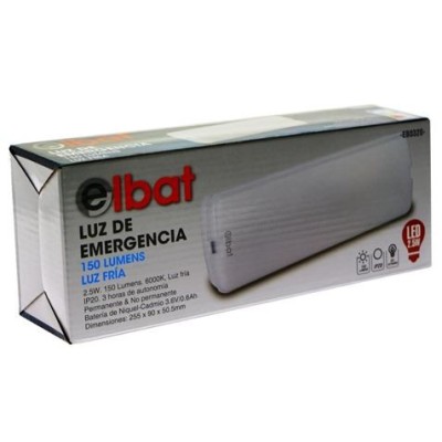 LUZ DE EMERGENCIA 150LUMENS 6000K ELBAT