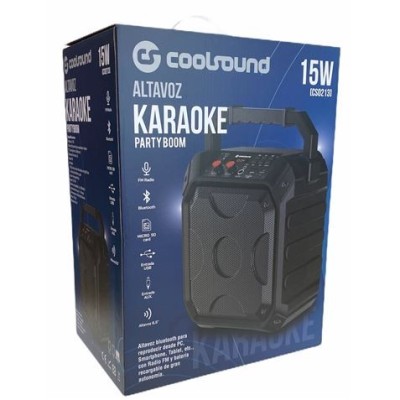 ALTAVOZ KARAOKE BLUETOOTH PARTY BOOM 15W COOLSOUND