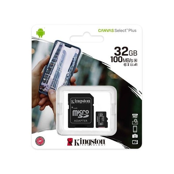 MEMORIA MICRO SD KINGSTON CLASE 10 32GB 100MB/S