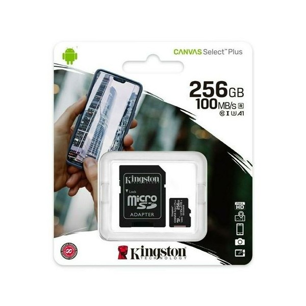 MEMORIA MICRO SD 256GB KINGSTON XC C10 + ADAPTADOR SD