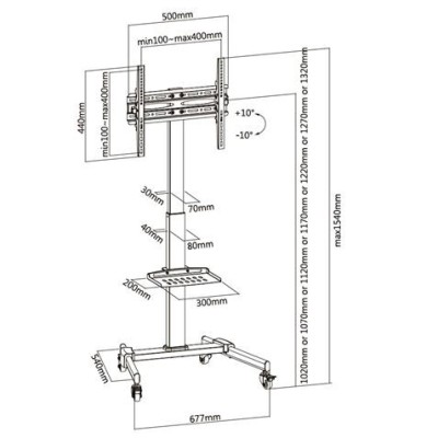 SOPORTE DE SUELO TV 32 - 55 CROMAD