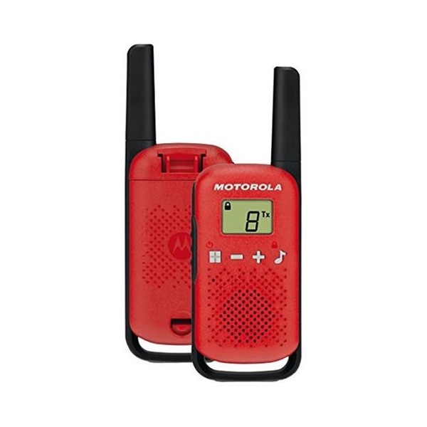 PACK 2 WALKIE-TALKIE MOTOROLA TLKR-T42 ROJO