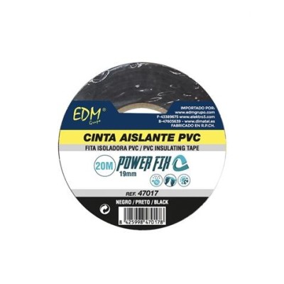 CINTA AISLANTE 20MX19MM NEGRA EDM