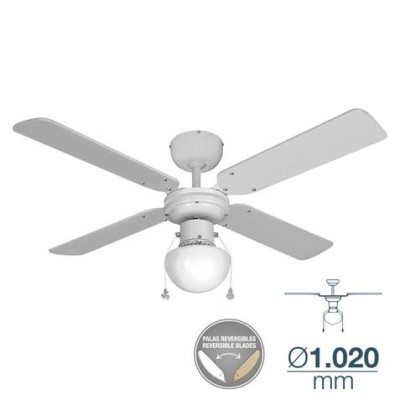 VENTILADOR DE TECHO MODELO CARIBE BLANCO 50W | ASPAS 102CM EDM