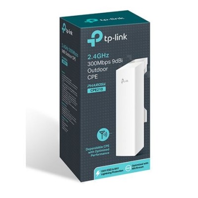 PUNTO DE ACCESO TP-LINK CPE210 | EXTERIOR | DOBLE ANTENA 9DBI | POE | RJ45