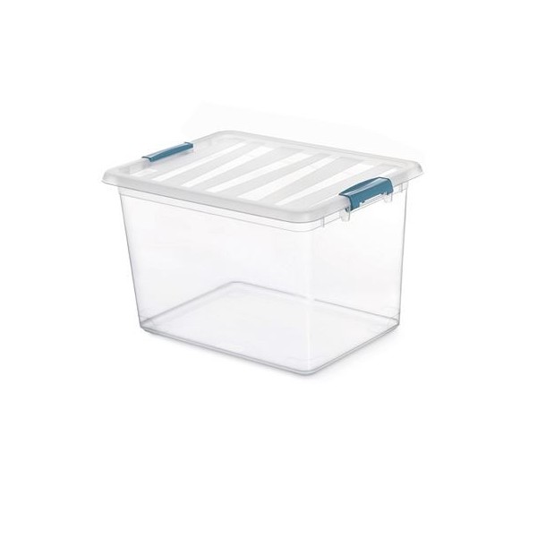 CAJA KATLA TRANSPARENTE 20 LITROS CON ASAS ERGONOMICAS 39X29X25.5CM