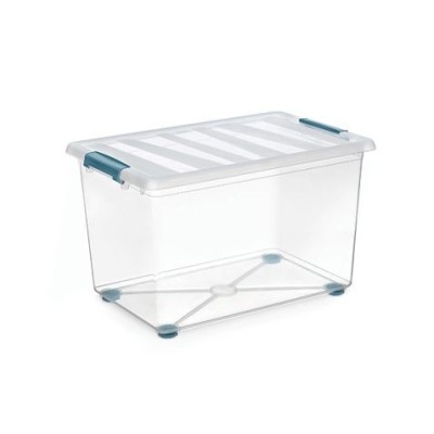 CAJA KATLA TRANSPARENTE 57L CON RUEDAS Y ASAS ERGONOMICAS 59X39X36.5CM