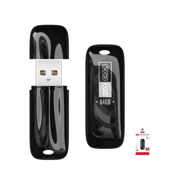 PENDRIVE U20 64GB USB 2.0 NEGRO XO